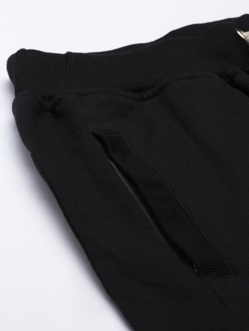 Grey & Black Solid Lounge Wear